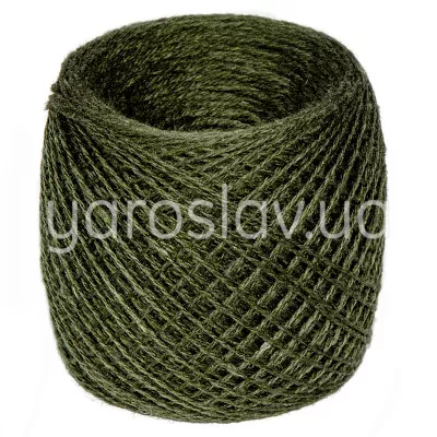 Yarn merino wool 10/2 №506 khaki 100g/500m TM Yaroslav
